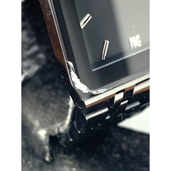 Bulova Men's Watch 98D164 Quartz Diamond Black Dial Steel Quartz CHIPPED… - Picture 6 of 14